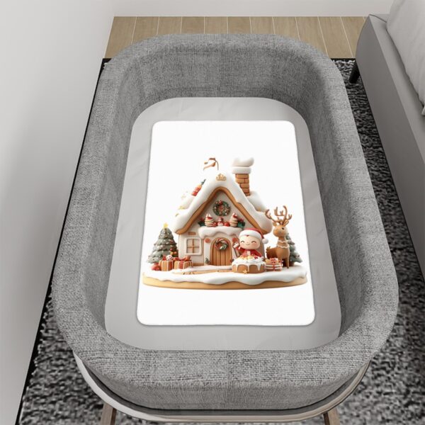 Christmas House Cute Santa Waterproof Baby Changing Pad - Image 2