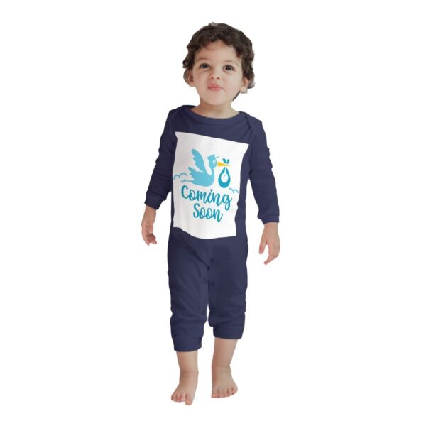 Baby Coming Soon Baby Long Sleeve Romper - Image 3