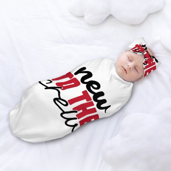 New To Crew Baby Swaddle Sack with Baby Headbands - Image 2