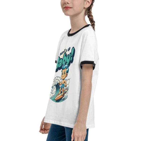 Baby Lets Surf T Shirts for Teens with Black Border - Image 4