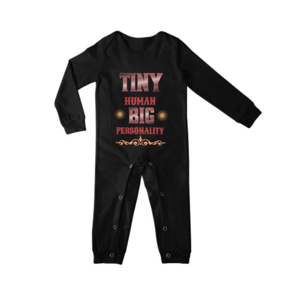 Tiny Human Big Personality Baby Long Sleeve Romper - Image 6