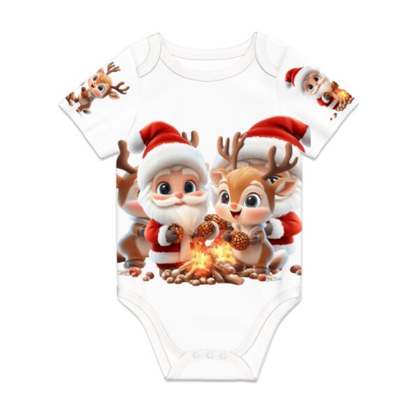 Cute Santa Short Sleeve Onesie Customized Services