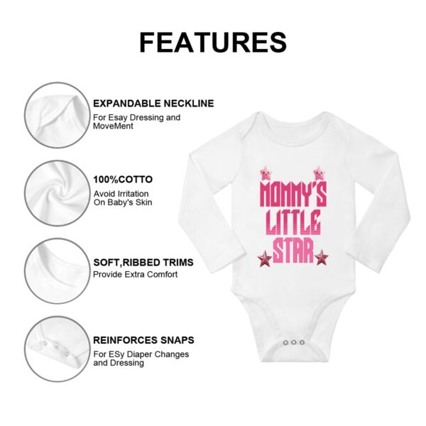 Mommy Little Star Long Sleeve Onesies - Image 7