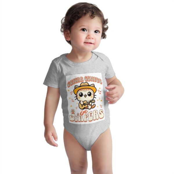 Guitar Genius Kitty Baby Onesies (Short Sleeve) - Image 2