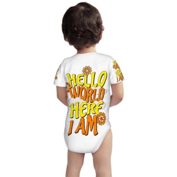 Hello World Baby Short Sleeve Onesies - Image 2