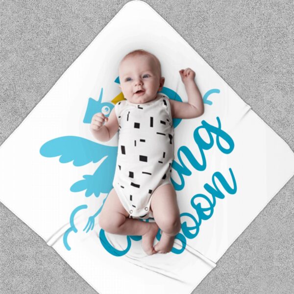 Baby Coming Soon Newborn Swaddle Blanket - Image 5