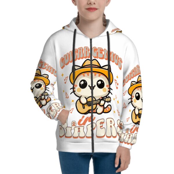 Guitar Genius Kitty Hoodies for Teens