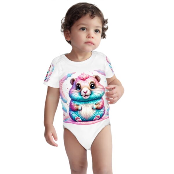 Colorful Bunny Short Sleeve Onesie Customized Services - Image 3