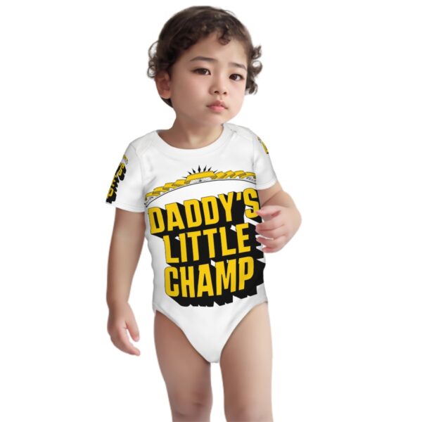 Daddy's Little Champ Baby Short Sleeve Onesies