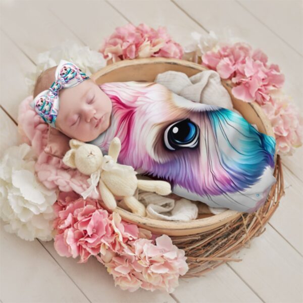 Colorful Bunny Baby Headbands & Swaddle Blanket Set - Image 3