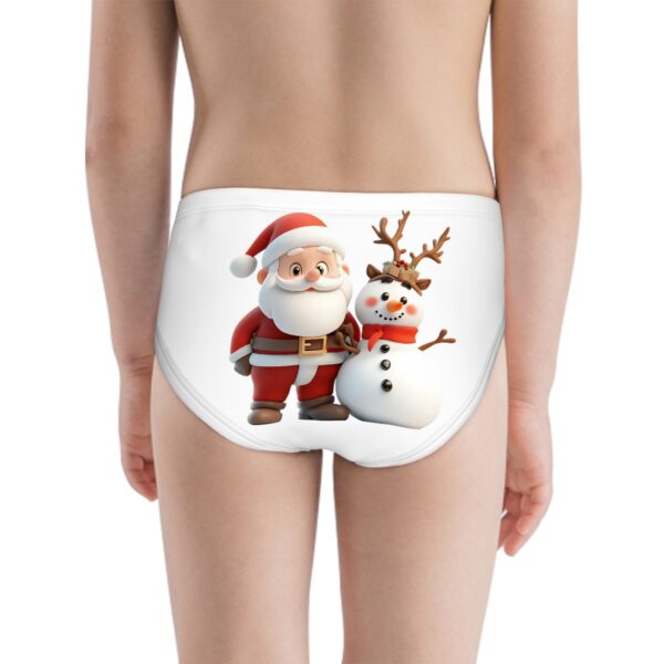 Cute Santa With Snowman Boys Briefs - Image 2