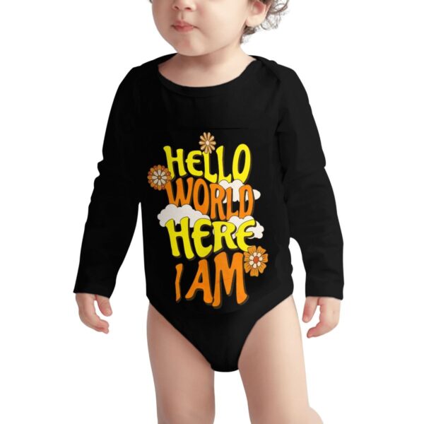 Hello World Long Sleeve Onesies - Image 4