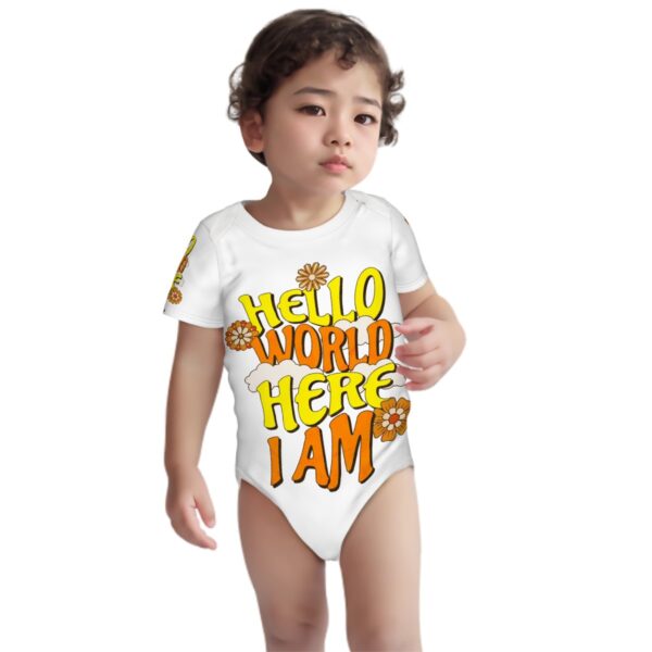 Hello World Baby Short Sleeve Onesies