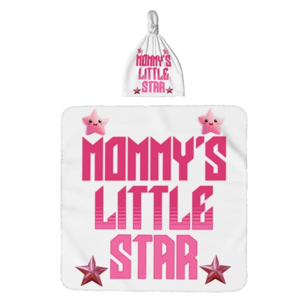 Mommy Little Star Baby Swaddle Blanket & Beanie Hat Set