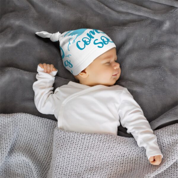 Baby Coming Soon Baby Beanie Top Knot - Image 5