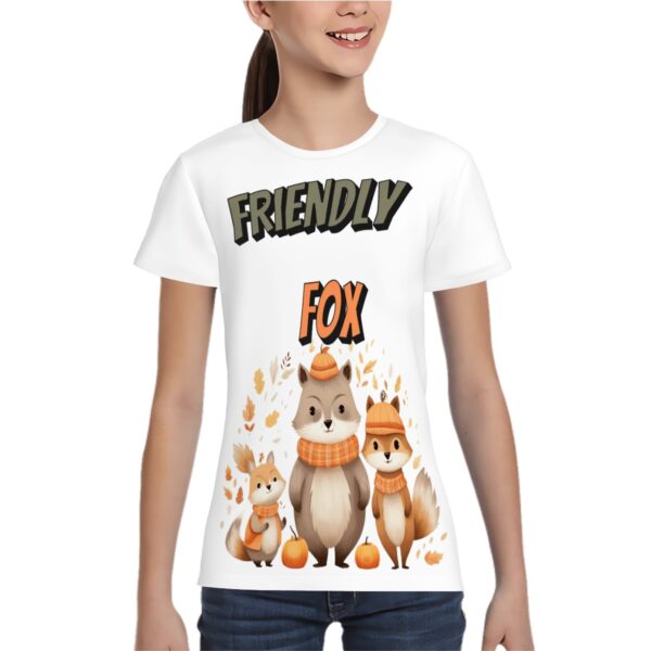 Christmas Friendly Fox T Shirts for Teens (Overall Design)