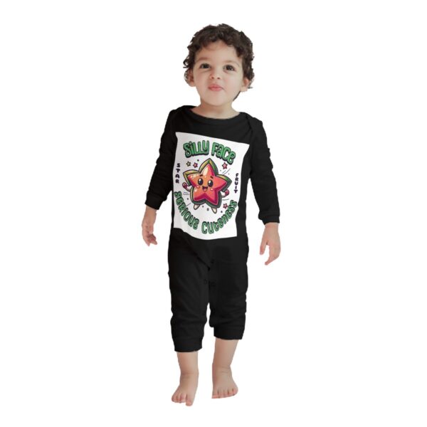 Silly Face Star Baby Long Sleeve Romper