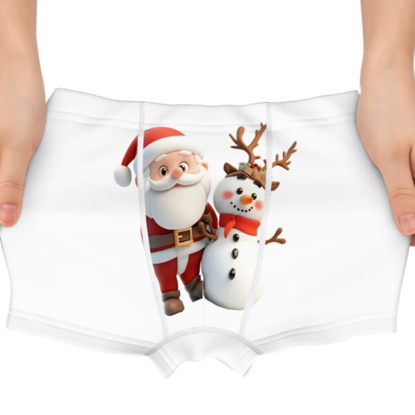 Cute Santa With Snowman Boys Boxer Briefs - Image 4