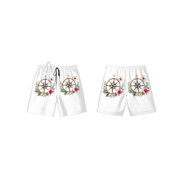 Floral Compass Kids Swim Trunks - Image 7