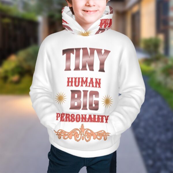 Tiny Human Big Personality Youth Hoodies - Image 2