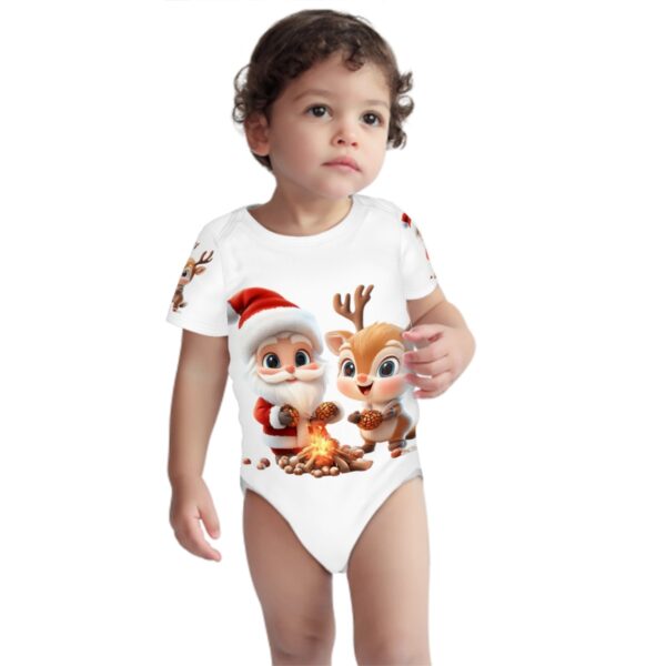 Cute Santa Short Sleeve Onesie Customized Services - Image 3