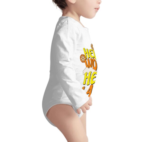 Hello World Long Sleeve Onesies - Image 5