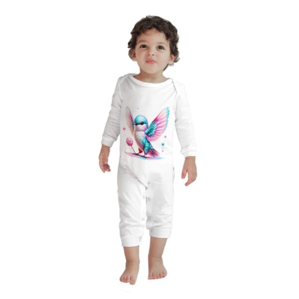 Colorful Sparrow Baby Long Sleeve Romper - Image 2