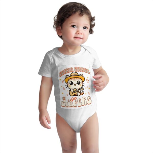 Guitar Genius Kitty Baby Onesies (Short Sleeve) - Image 4