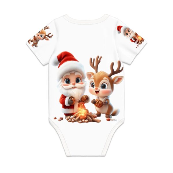 Cute Santa Short Sleeve Onesie Customized Services - Image 2