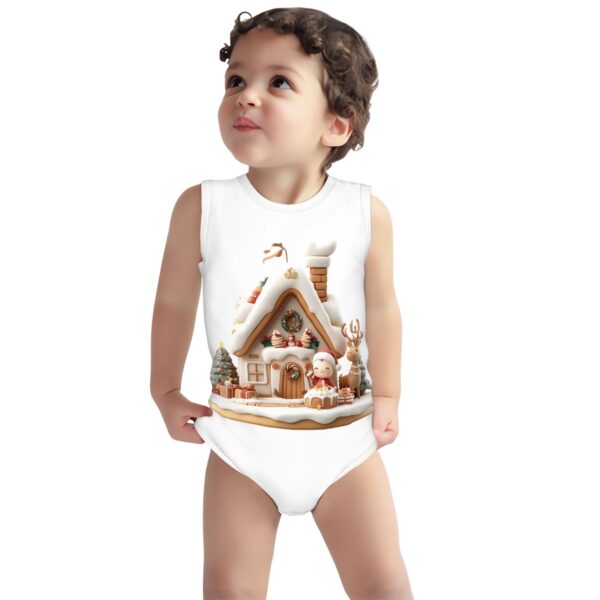 Christmas House Cute Santa Baby Onesie