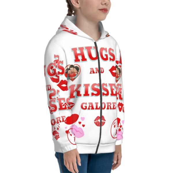 Hugs & Kisses Teen Zip Up Hoodie (Without Cord) - Image 3