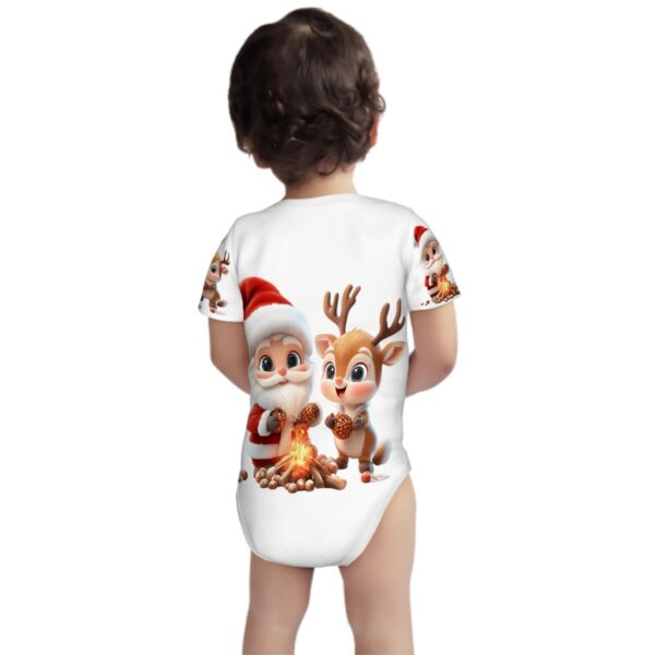 Cute Santa Baby Short Sleeve Onesies - Image 2