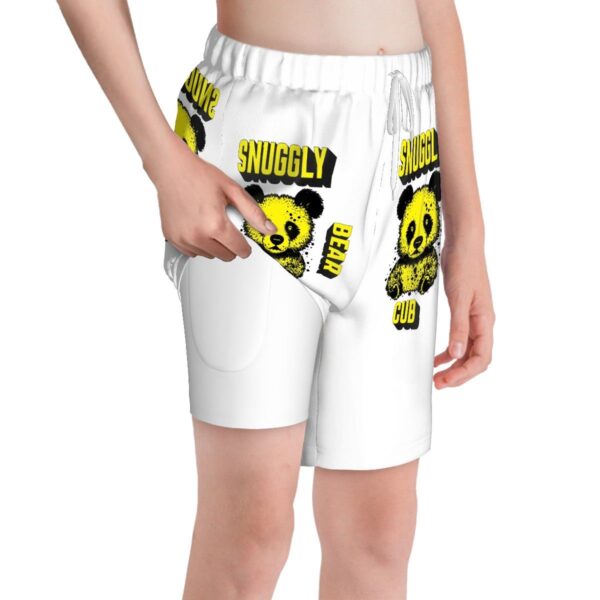 Snuggly Bear Cub Kids Swim Trunks - Image 8