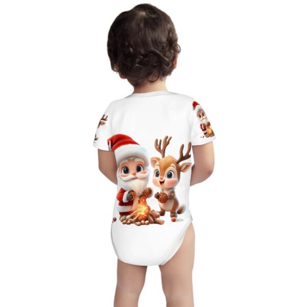 Cute Santa Short Sleeve Onesie Customized Services - Image 4