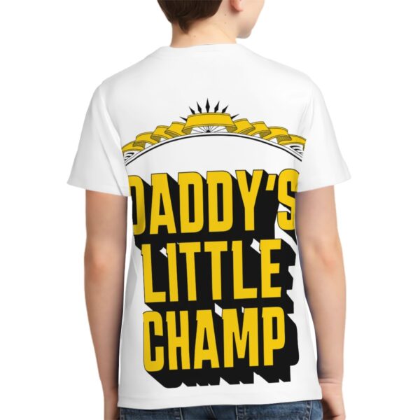 Daddy's Little Champ T Shirts for Teens (Overall Design) - Image 4