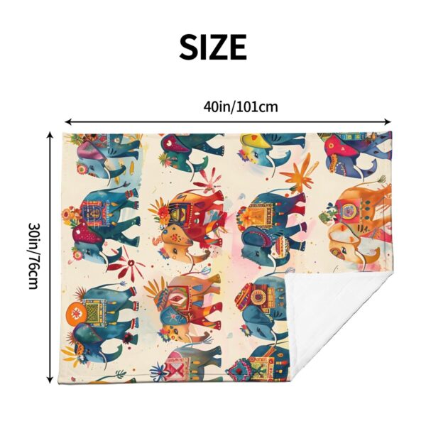 Boho Elephant Super Soft Plush Baby Blanket - Image 5