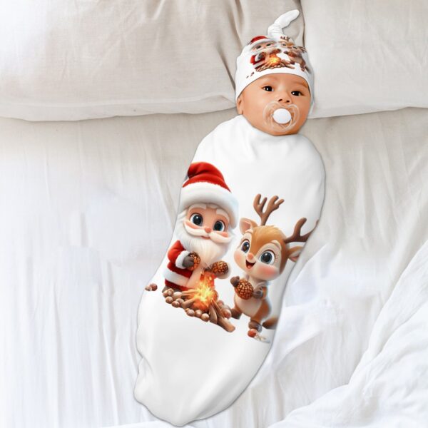 Cute Santa Baby Swaddle Blanket - Image 3