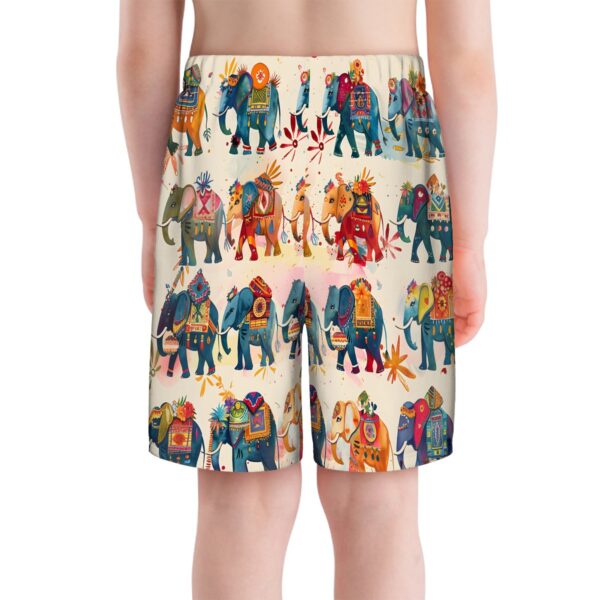 Boho Elephant Kids Swim Trunks - Image 6