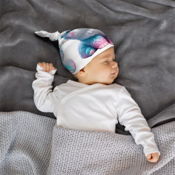 Fluffy Cute Cat Baby Beanie Top Knot - Image 5