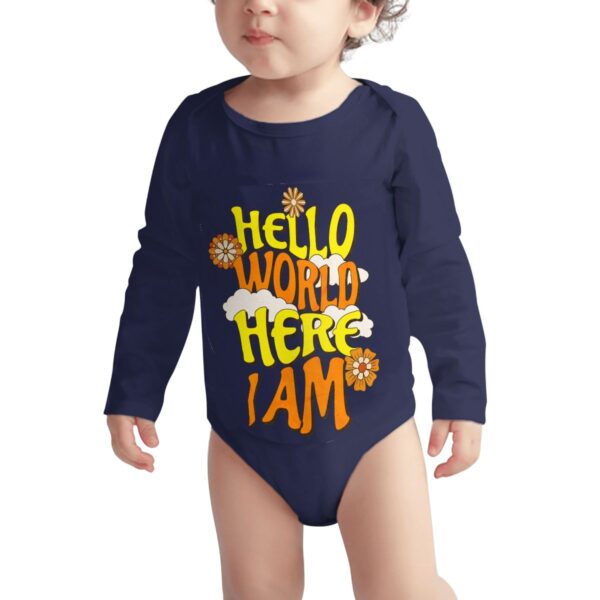 Hello World Long Sleeve Onesies - Image 3