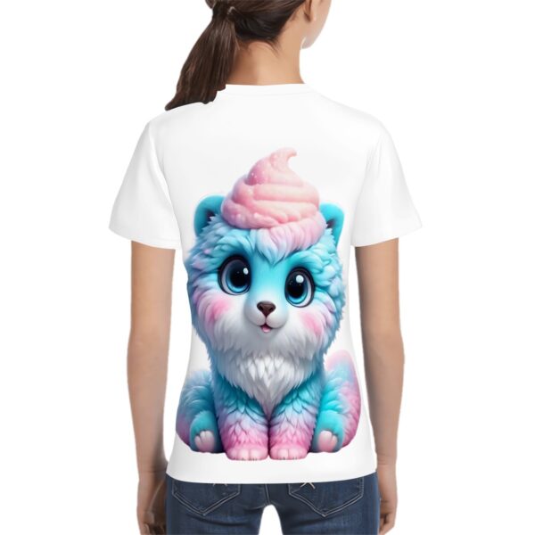 Fluffy Cute Cat T Shirts for Teens (Overall Design) - Image 2