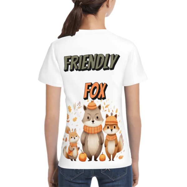 Christmas Friendly Fox T Shirts for Teens (Overall Design) - Image 2