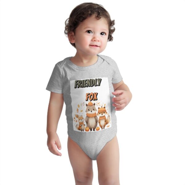 Christmas Friendly Fox Baby Onesies (Short Sleeve) - Image 2