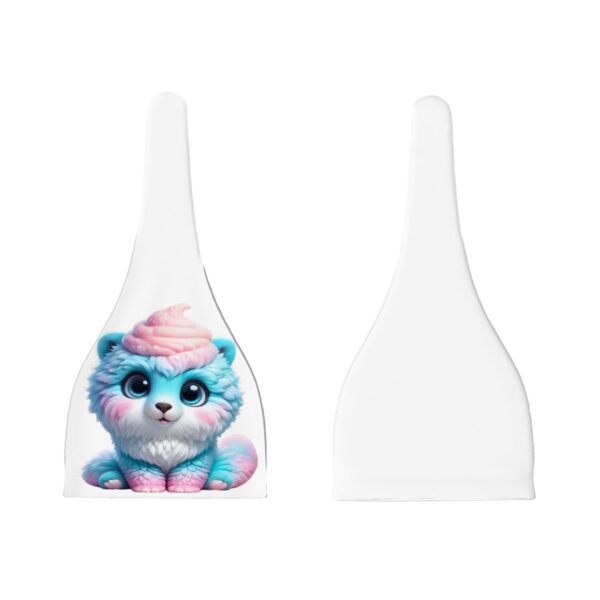 Fluffy Cute Cat Baby Beanie Top Knot - Image 3