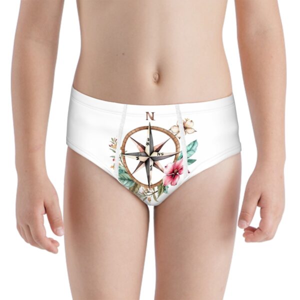 Floral Compass Boys Briefs