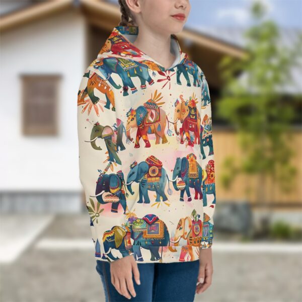 Boho Elephant Youth Hoodies - Image 4