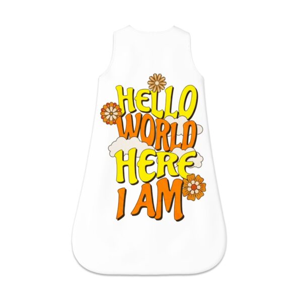 Hello World Sleeveless Baby Sleep Sack - Image 2