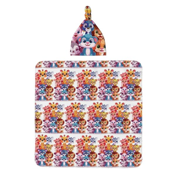 Baby Swaddle Blanket & Beanie Hat Set